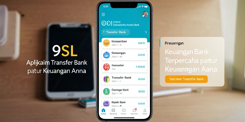 Antarmuka aplikasi 9SL yang user-friendly untuk Transfer Bank.