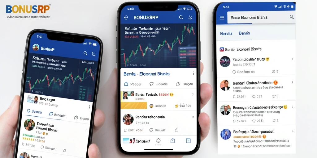 Tampilan antarmuka aplikasi BONUSRP yang informatif dan user-friendly.