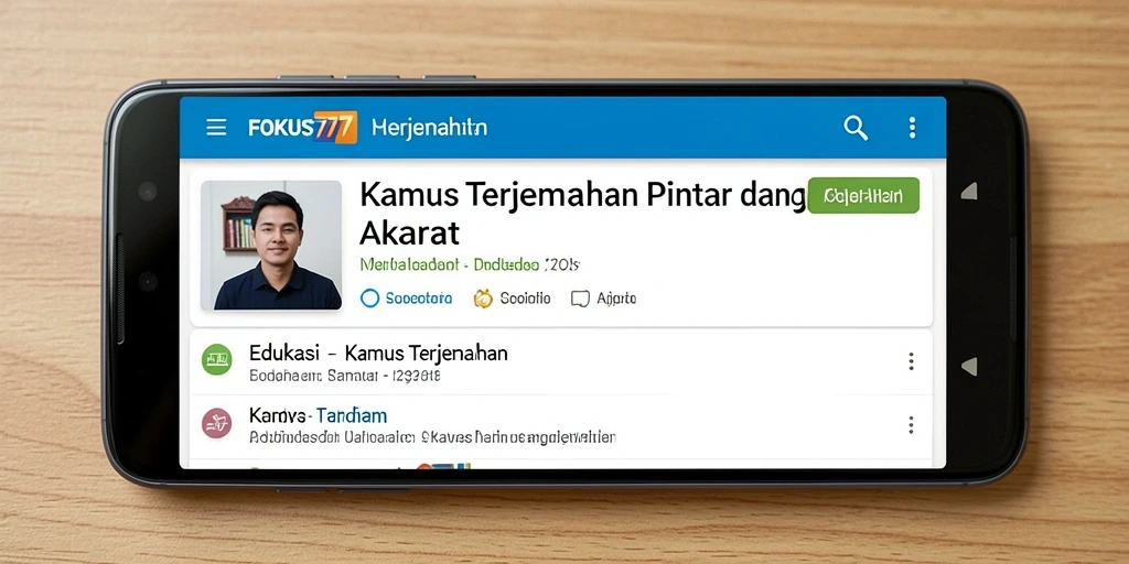 Tampilan antarmuka FOKUS777 yang sederhana dan mudah dipahami.