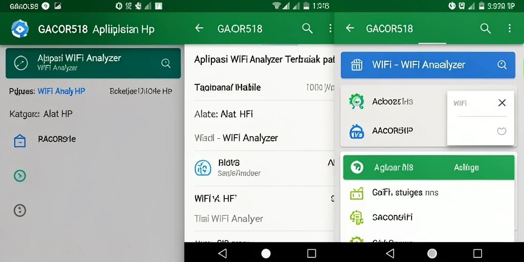 Antarmuka GACOR518 yang menampilkan analisis jaringan WiFi secara detail.
