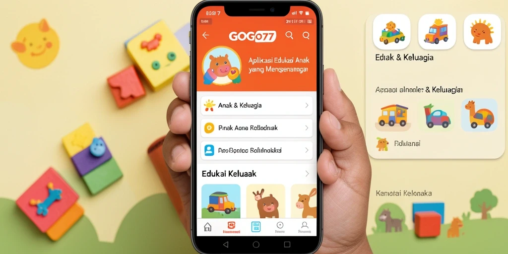 Antarmuka GOGO77 yang menarik dan interaktif untuk anak-anak.