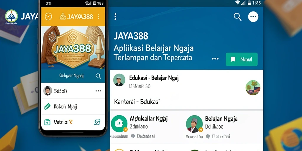 Antarmuka intuitif aplikasi JAYA388 untuk belajar mengaji.