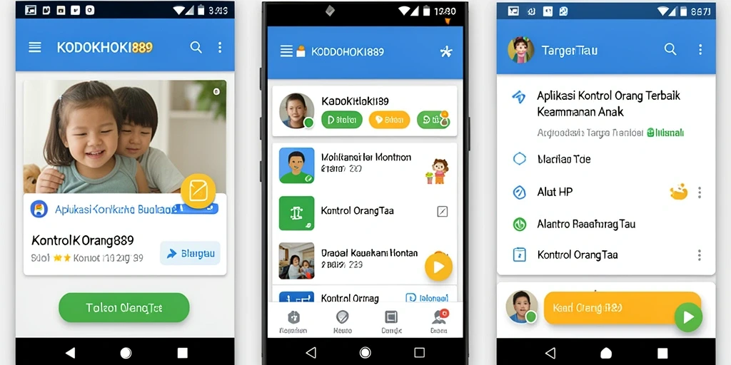 Tampilan antarmuka aplikasi Kontrol Orang Tua KODOKHOKI889 yang user-friendly.
