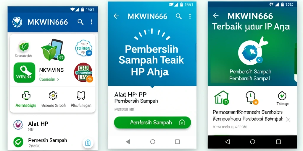Antarmuka pembersih sampah MKWIN666 yang sederhana dan efektif.