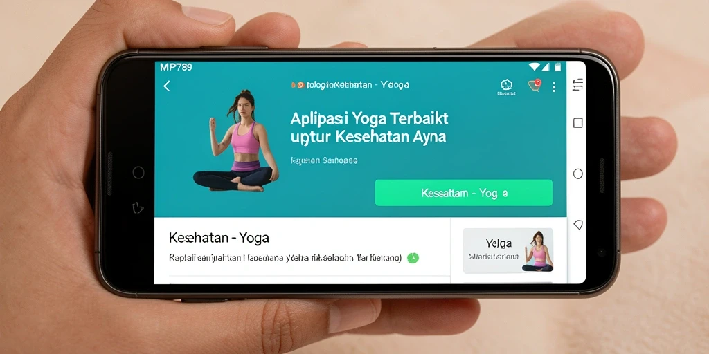 Tampilan antarmuka aplikasi Yoga yang sederhana dan fungsional.