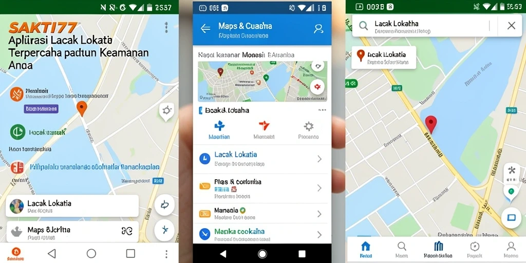 Antarmuka SAKTI77 yang menampilkan fungsi pelacakan lokasi secara real-time.