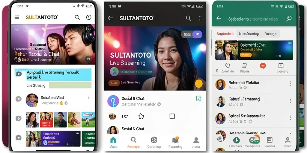 Antarmuka SULTANTOTO yang menarik dan interaktif untuk Live Streaming.