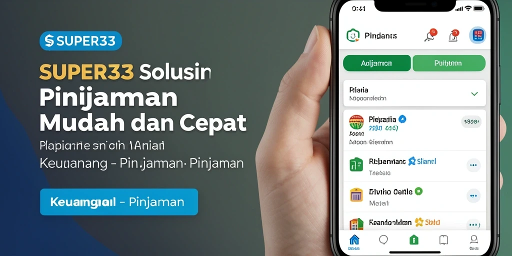 Tampilan antarmuka pengguna SUPER33 yang memudahkan akses pinjaman.