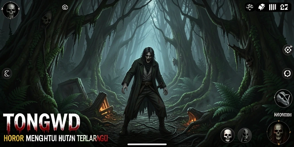Tampilan menegangkan dalam hutan yang penuh misteri di TONGWD.