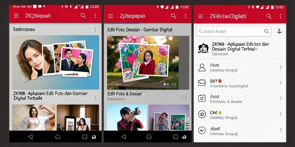 Antarmuka ZK988 yang modern dan user-friendly untuk pengeditan gambar.